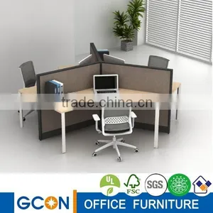 2015 New Design Fashion Office Workstation, 120 Degree 3 Person Workstation thumbnail-1