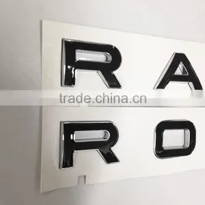 Hot Sale Unique 3D Plastic Raised Black/Chrome Letter Car Grille Emblem Badge thumbnail-3