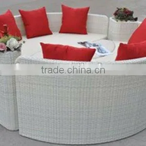 3pcs Half-moon Wicker Modern Sofa Bed thumbnail-4