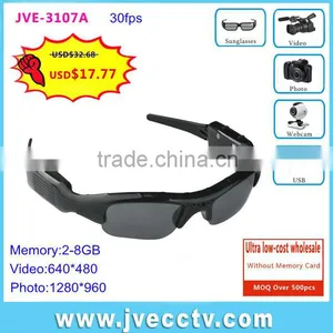 Hot Camera Sunglasses Video DVR JVE-3107A IP Sunglasses Portable Video DVR thumbnail-1