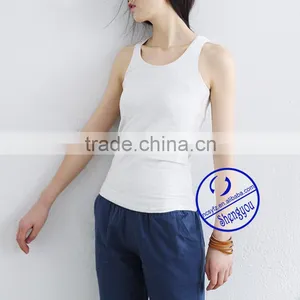 Custom 100 Cotton Tank Top Women Wholesale China thumbnail-3