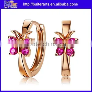 Fashion 925 Sterling Silver Golden Earring Designs For Women,Huggie Earring For Girl thumbnail-1
