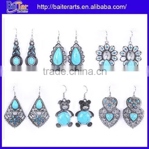 Custom Women's Turquoise Earrings Studs Dangle Turquoise Earrings Wholesale thumbnail-1