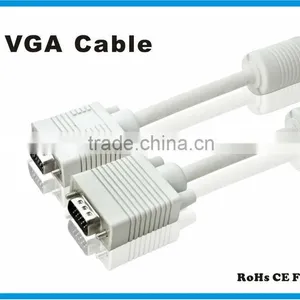 10m White VGA Male to Malecable thumbnail-1