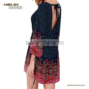 Deep V Neck Chiffon Black and Red Jumpsuit Women thumbnail-3