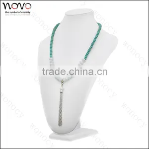 Long Alloy Necklace Jewelry Tassel Jewelry Beaded Jewelry thumbnail-1