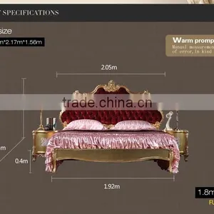 Luxury Classic Bedroom Furniture -leaf Filding Bed Quality Choice thumbnail-4