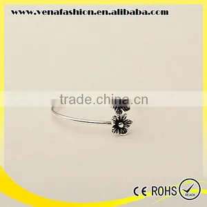 Girl Flower Design Antique Jewerly 925 Titanium Silver thumbnail-2