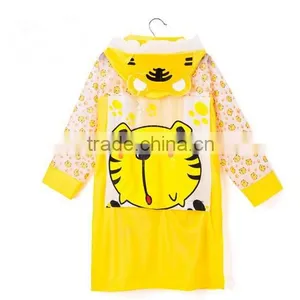 Carton Tiger Animal Squarepants Kids Raincoat Waterproof Hooded Jacket thumbnail-4