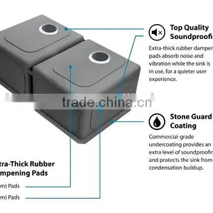 Kitchen Accessories Stainless Steel Cheap Undermount Double Handmade Italian Kitchen Sink thumbnail-4