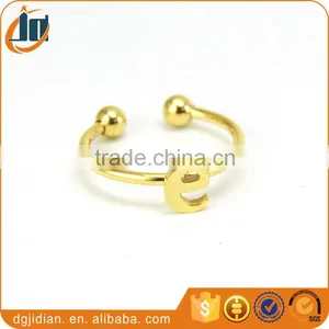 Adjustable Size New Fashion Jewelry Alphabet Ring thumbnail-1