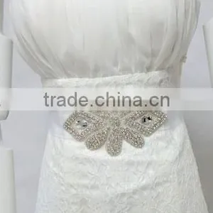 Fancy Rhinestone Wedding Belts and Bridal Sashes for Dress Handmade WA019 thumbnail-3