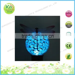 Glass Ball With Dragonfly Courtyard Light Solar Garden Light thumbnail-4