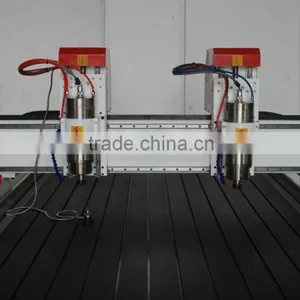 Double Z Double Head Wood Metal Stone CNC Carving Machine With Panasonic Servo Motor thumbnail-3