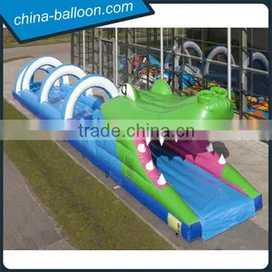 Longest Inflatable Water Slide /lovely Crocodile Park/inflatable Crocodile Belly Tunnel for Outdoor Game thumbnail-1