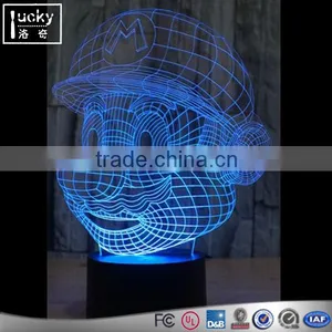 Minions 3D Illusion Lamp,Touch Switches Colorful LED Acrylic Light thumbnail-3