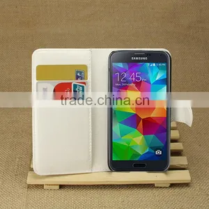 Factory Price Lichee Leather Pouch Wallet Case Folio Stand Cover For Samsung Galaxy S5 Mini thumbnail-2