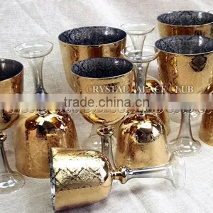 One Set Pure Gold Design Quartz Crystal Singing Grail Bowl With Carved thumbnail-4