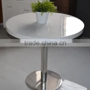 Solid Surface Bar Table Artificial Marble Restaurant Table ,coffee Shop Tables and Chairs thumbnail-1