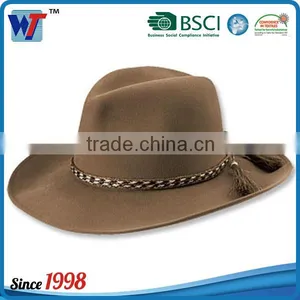 Wholesale Lady Fedora Wool Felt Wide Brim Black Fedora Hats for Women thumbnail-6
