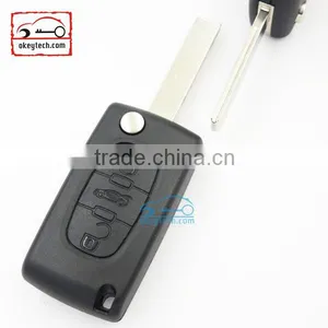 High Quatity Citroen Romote Flip Key Shell 3 Button 307 Blank With Battery Place 0536 Citroen Key Cover thumbnail-2