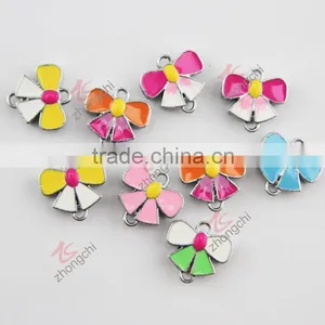8MM Enamel Colorful Slider Bow Charm for DIY Decoration (JP08) thumbnail-1