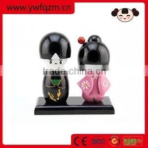 Wood Paint Wedding Gift Kokeshi Doll 12cm thumbnail-1