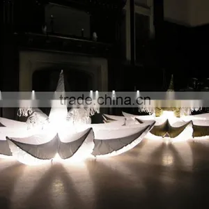 White Lighted Inflatable Lotus on Gound thumbnail-1