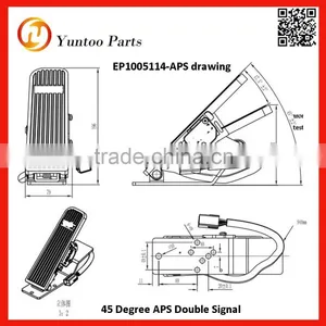 APS Double Signal Accelerator Pedal Sensor for Truck Bus EP1005114 thumbnail-1