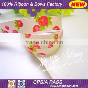 2015 Wholesale Rose Flower Printed Ribbon thumbnail-1