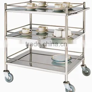 Stainless Steel Restaurant Serving Trolley With Wheel thumbnail-3