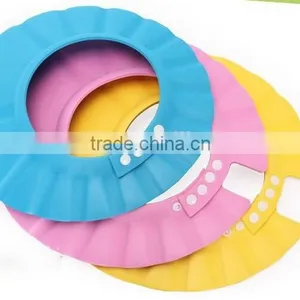 New Hot Selling 3 Color Adjustable Shower Cap Protect Shampoo for Baby Health Bathing Bath Waterproof Caps thumbnail-3