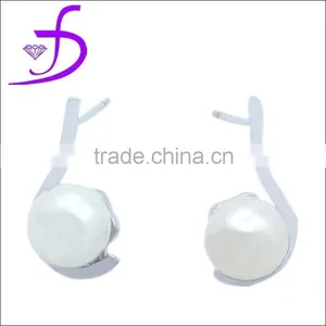 New Charm Design Silver Jewellery 925 Stunning Wholesale Pearl Earrings thumbnail-1
