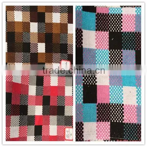 Hot Selling Check Design Prining Canvas Stock Fabric for Bags thumbnail-1