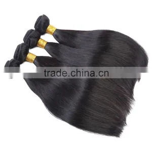 Qingdao Factory Wholesale Hair Weaving Dubai Straight Hair Natural Black Brazilian Human Hair Weaving thumbnail-3