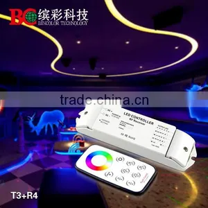 Bincolor T3+R4 Full Color RGB Touch Circle Remote Led Rgb Controller With rf Touch Remote thumbnail-1
