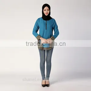 New Muslim Women Loose Blouse Shirts thumbnail-2