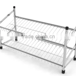 2 Tier Metal Storage Shelf Shoe Rack thumbnail-1