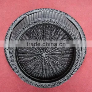 Pet Furniture All Weather Use Round Wicker Luxury Cat Bed For Sale thumbnail-5