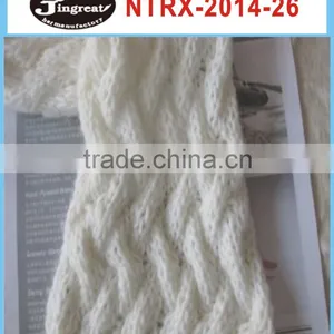 2014 New Fashion White Winter Decorative Tassels Knitted Scarf thumbnail-1