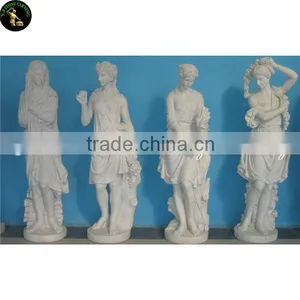 Hand Carved Marble Four Seasons Goddess Statue thumbnail-1