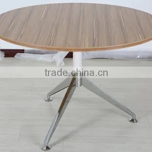 Steel Wooden Round Table Negotiation Table thumbnail-3