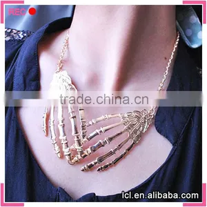 Gothic Necklace Skeleton Hand Pendant, for Carnaval Wholesale Gothic Imitation Jewelry thumbnail-1