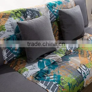 Home Furmiture and Living Room Confortable Fabric 2 Folded Sofa Bed Design thumbnail-5