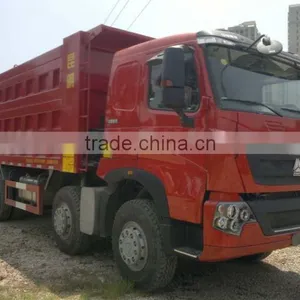 SINOTRUK HOWO T7H 390HP LHD 8X4 MAN Diesel Sand 30Ton Tipper Truck thumbnail-2
