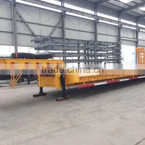 Tri-axle 60 Tons Extendable Low Bed Semi Trailer, Wind Power Transporter Truck Trailer thumbnail-6