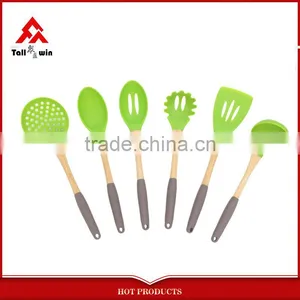 2015 OEM Hot Sale Food Grade 6pc Nylon Kitchen Utensils/stainless Steel Cooking Utensils Sets/Colorful Nylon Utensils Sets thumbnail-1