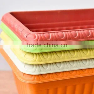 Biodegradable Plant Fiber Square Plant Pots Plastic With Saucers thumbnail-2