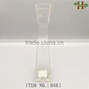 Wholesale Handblown Rectangular Clear Glass Vase thumbnail-2