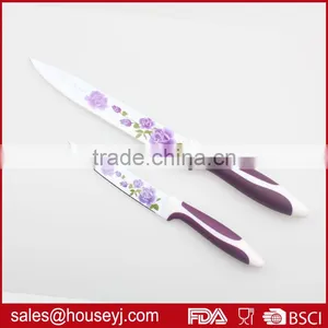 2 Pcs Printing Non Stick Color Kitchen Knife Set With Gift Box Packing thumbnail-2